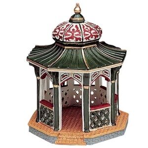 Lemax Porcelain Victorian Gazebo Village Christmas Decor 63180 Vintage 1996